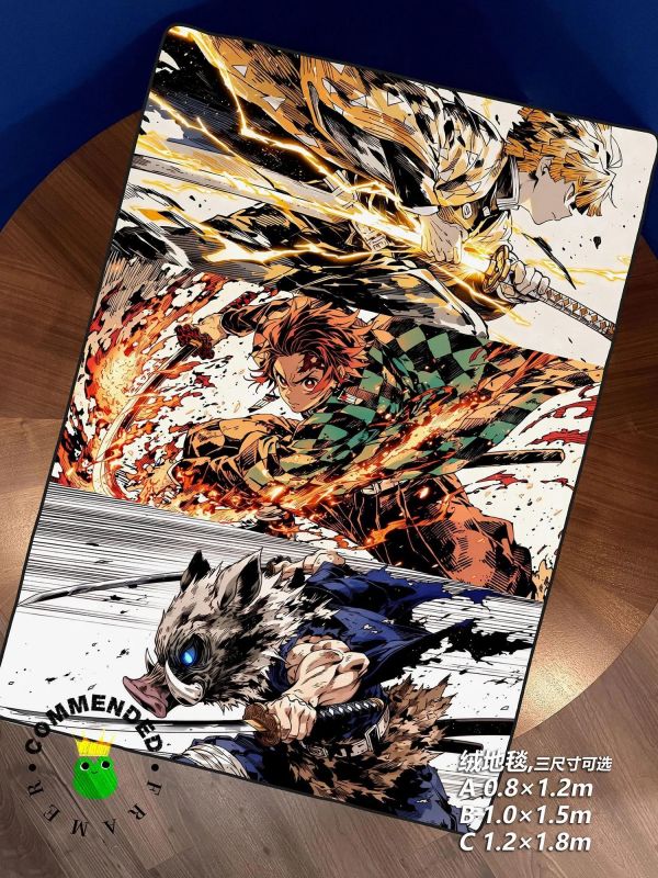 【海外代購】皇呱 《超帥時刻》鬼滅之刃三小隻裝飾畫 午睡毯 地毯 