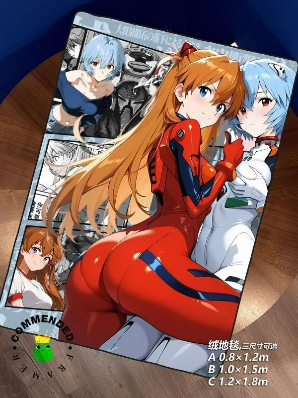 【海外代購】皇呱 《EVA明日香凌波麗貼貼》新世紀福音戰士百合裝飾畫 