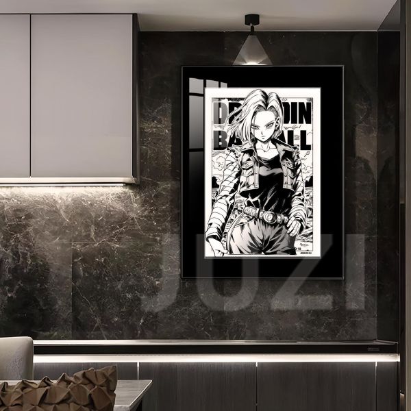 【海外代購】橘子 JUZI 黑白海報 七龍珠18號 