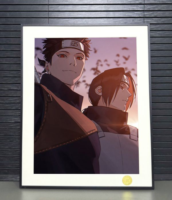 【海外代購】H2 《止水鼬》火影忍者宇智波鼬宇智波止水寫輪眼動畫二次元裝飾畫 