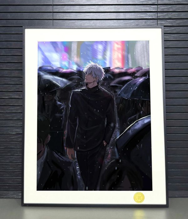 【海外代購】H2工作室 《雨中五條悟》咒術回戰裝飾畫 