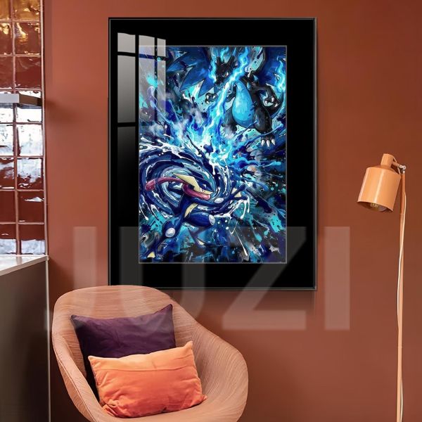 【海外代購】橘子 忍蛙VS噴火龍裝飾畫 