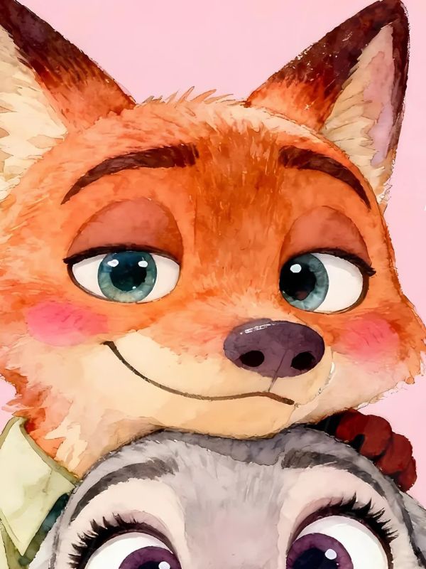 【海外代購】星空 《粉色動物城》瘋狂動物城2Zootopia朱迪尼克裝飾畫 