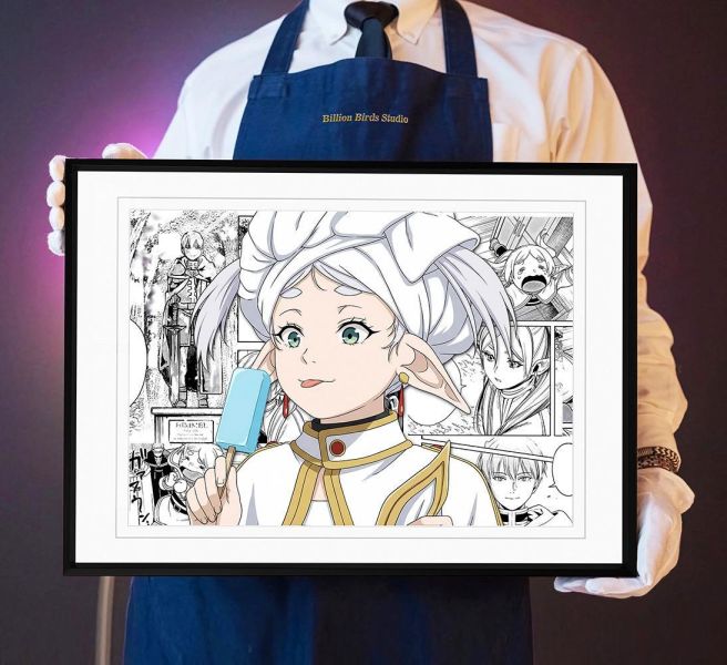 【海外代購】千鳥社 《芙莉蓮吃冰棒》 葬送的芙莉蓮Frieren吃冰棒精靈魔法使午睡毯地毯裝飾畫 