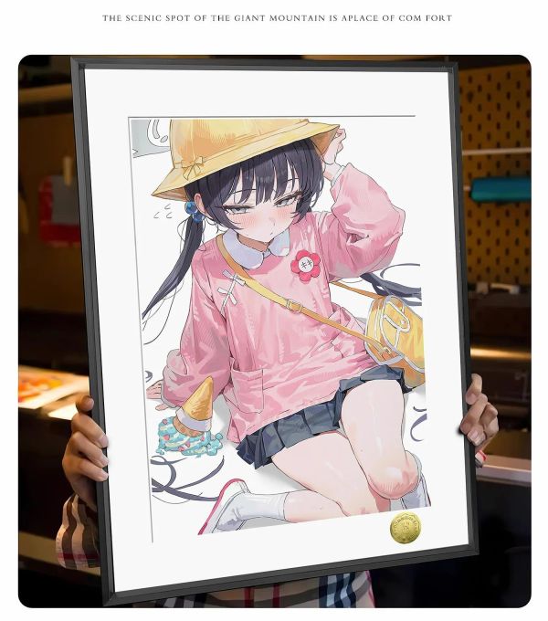 【海外代購】皇呱 《慌慌的小妃咲》蔚藍檔案龍華妃咲裝飾畫 午睡毯 地毯 