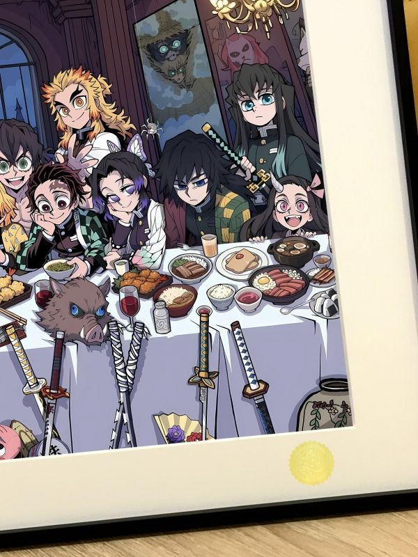 【海外代購】星空《鬼滅最後的晚餐》鬼滅之刃無限城篇裝飾畫 