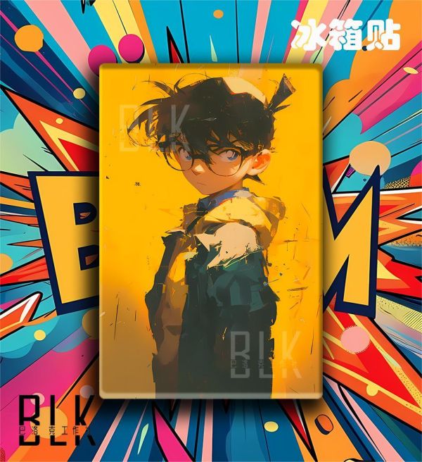 【海外代購】巴洛克 《回眸柯南》宮野志保雪莉新一名偵探柯南灰原哀動漫裝飾冰箱貼 