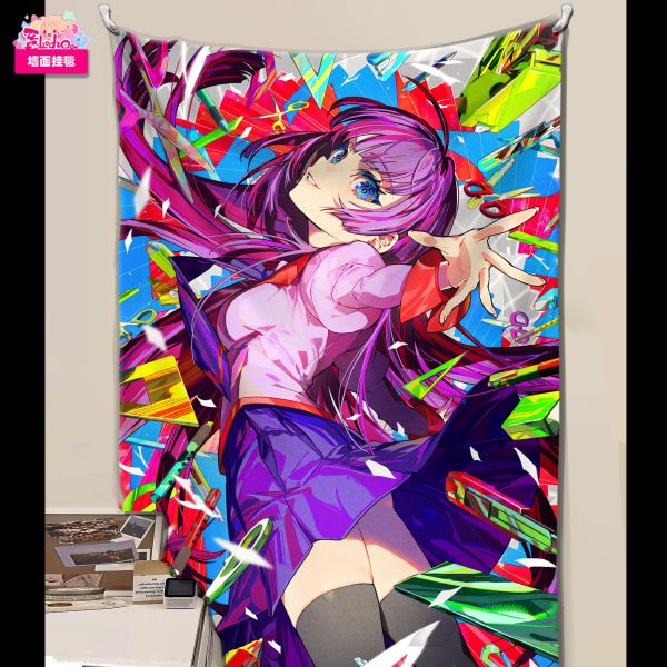 【海外代購】阿喵畫社 綻放 戰場原黑儀 化物語-新品8k高清裝飾畫 午睡毛毯 牆面掛毯 床頭地墊  冰箱貼 