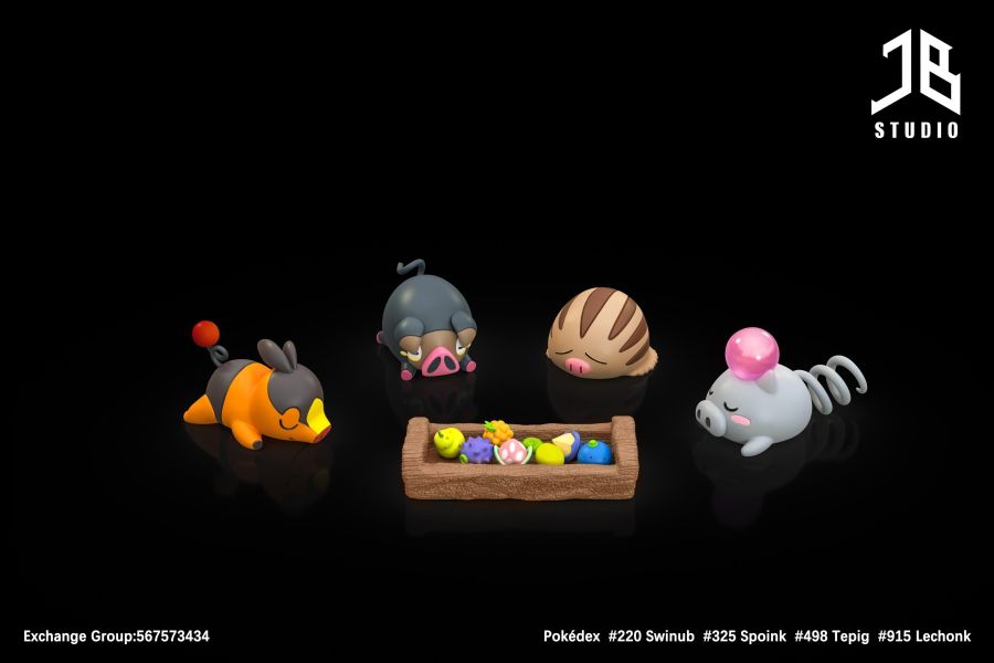 【預定】精寶JB 四隻小豬 寶可夢 生態系列 