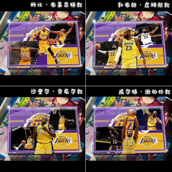 【海外代購】阿喵畫社 第六十彈動漫卡磚NBA球星洛杉磯湖人隊 NBA壓克力加厚紀念收藏磚 