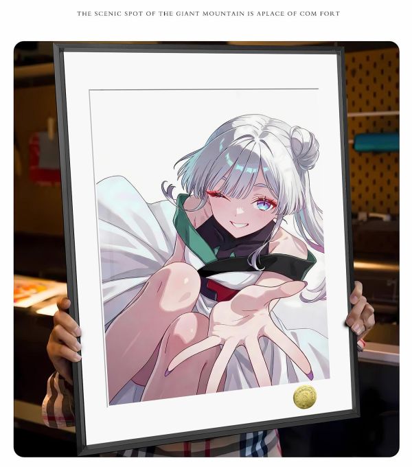 【海外代購】皇呱 《頂流Vtuber》超時空輝夜姬！頂流Vtuber月見八千代週邊裝飾畫 午睡毯 地毯 