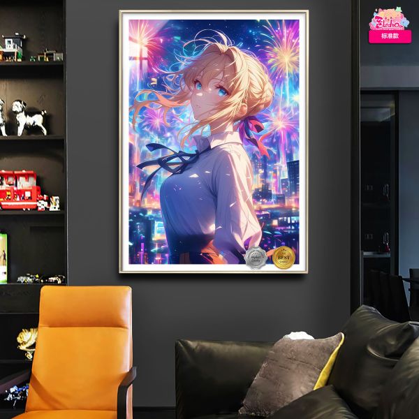 【海外代購】阿喵畫社 煙火 薇爾莉特 超清裝飾畫 