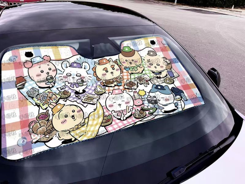 【海外代購】千鳥社 《汽車前擋遮陽—吉伊卡哇 第三彈》 二次元汽車遮陽防曬前擋開車吉伊卡哇哈奇小八烏薩奇莫莫咖獅薩全家福 