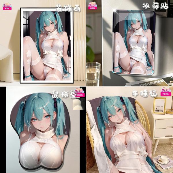 【海外代購】阿喵畫社 白絲 初音未來裝飾畫 初音未來 