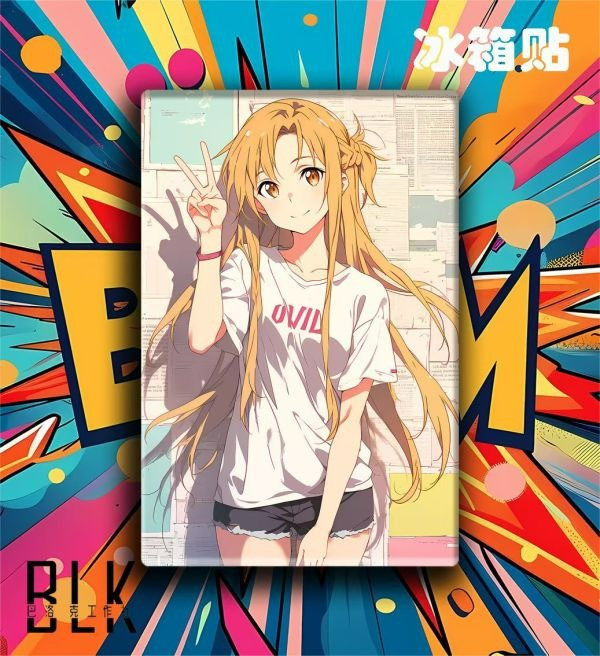 【海外代購】巴洛克 港風亞絲娜結城明日奈蒂塔妮亞刀劍神域裝飾畫/冰箱貼 