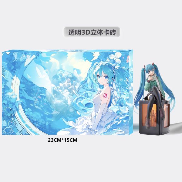 【海外代購】阿喵畫社 夢 初音未來 1.9cm厚大雙層透明收藏裝飾磚 