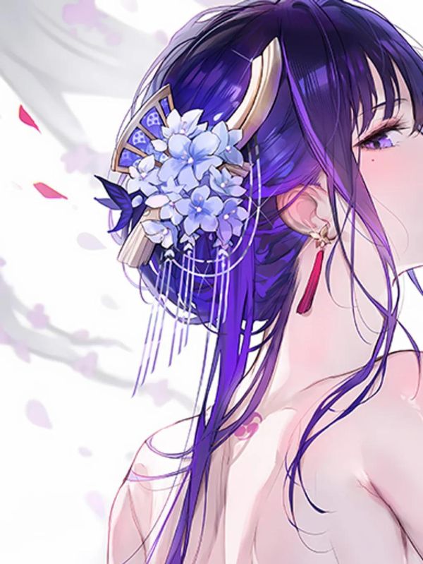 【海外代購】巴洛克 《微醺雷電》原神影稻妻裝飾畫冰箱貼 