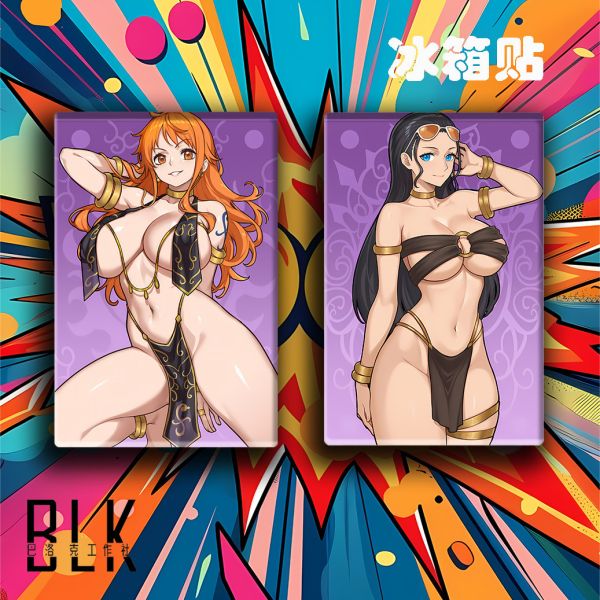 【海外代購】巴洛克 海賊王娜美羅賓onepiece動漫藝術冰箱貼 