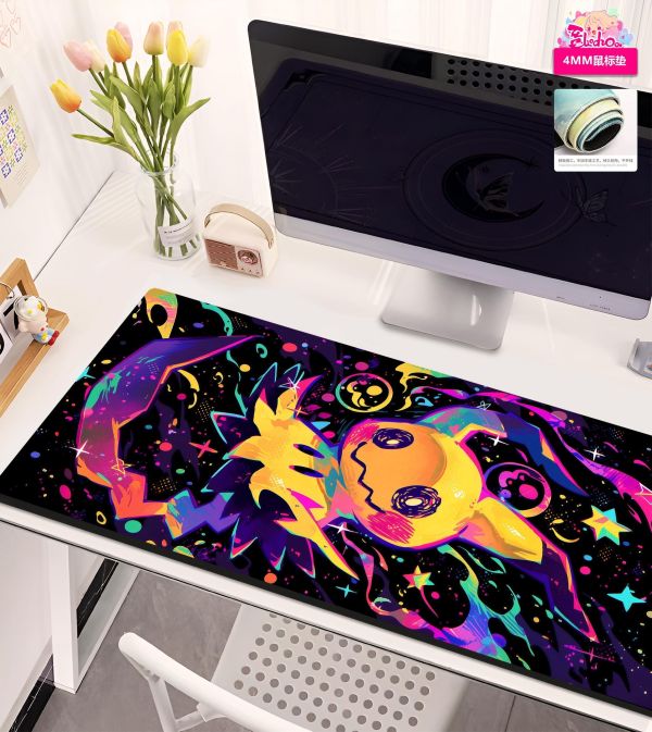 【海外代購】阿喵畫社 寶可夢 幻彩 謎擬丘 大豎新品8k主題高清裝飾畫 發光滑鼠墊 牆面掛毯 床頭地墊 客廳地墊 冰箱貼 