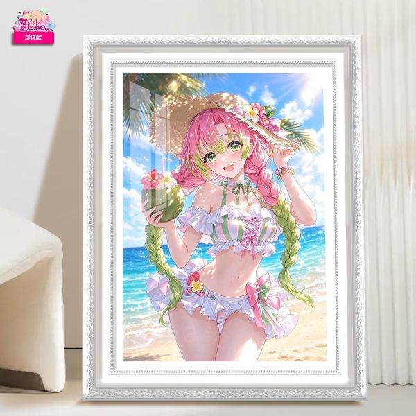 【海外代購】阿喵畫社 夏日晴空 甘露寺蜜璃 新品12K超清主題裝飾畫週邊 午睡毛毯 冰箱貼 