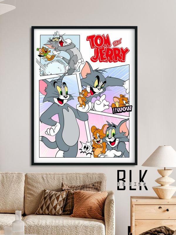 【海外代購】巴洛克 貓和老鼠Tom and Jerry湯姆傑瑞動漫裝飾畫 