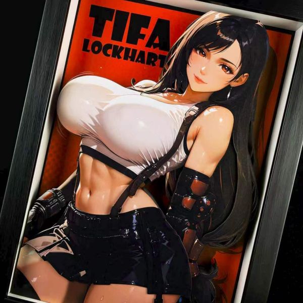 【R18-海外代購】黑白畫映 B&W Tifa Lockhart 立體裝飾畫 KKRD-032/KKRDSlim-032 