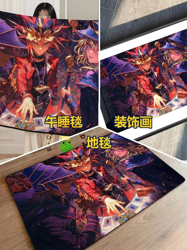 【海外代購】皇呱 《遊戲與黑魔導》遊戲王黑魔導女孩裝飾畫 午睡毯 地毯 