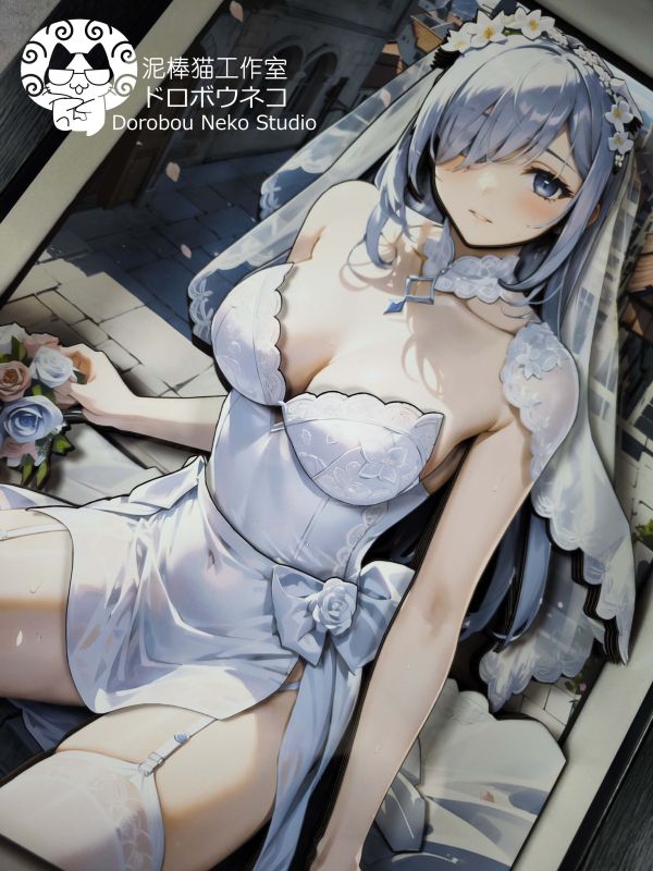 【海外代購】【46CM】 泥棒貓工作室  DSHY Genshin Impact 申鶴 花嫁 可月兌立體畫 