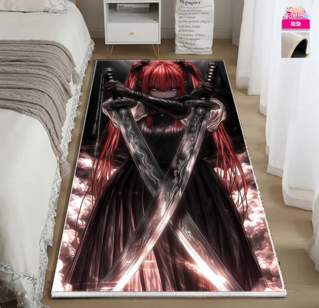 【海外代購】阿喵畫社 RED BLADE焰魂少女大豎款 大豎新品8k主題高清裝飾畫 地墊  冰箱貼 