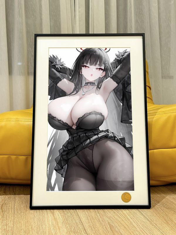 【海外代購】星空 《黑衣花嫁莉音》蔚藍檔案老大姐調月莉央裝飾畫 