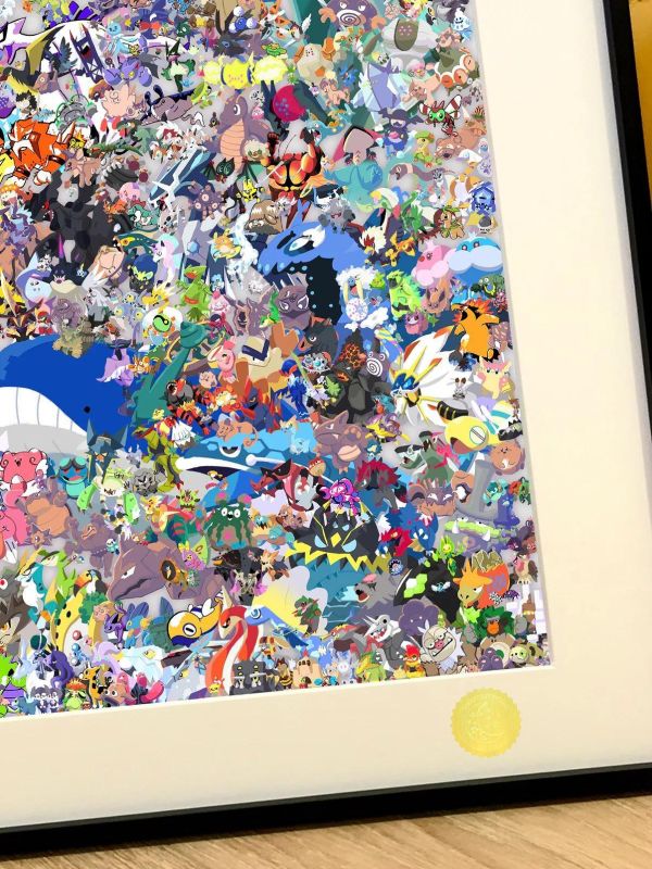 【海外代購】星空 《寶可夢全圖鑑》裝飾畫 寶可夢 