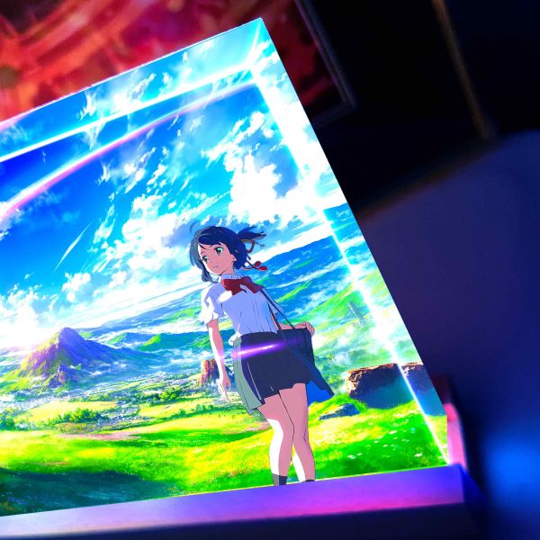【海外代購】阿喵畫社 你的名字發光卡磚 晴空版 1.9cm發光手辦架展示磚 