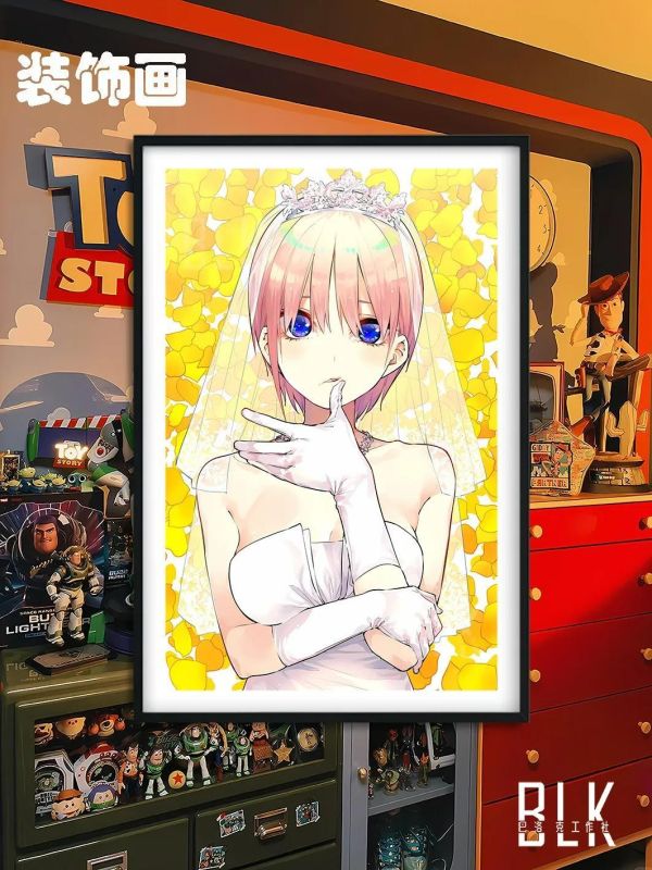 【海外代購】巴洛克 《一花》五等分的花嫁裝飾畫冰箱貼 