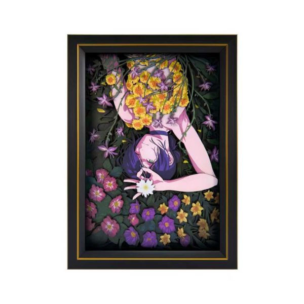 【海外代購】凹凸Panda 鏈鋸人蕾塞Chainsaw Man電鋸人Reze電次瑪奇瑪帕瓦動畫週邊手工立體掛畫 蕾塞B款 