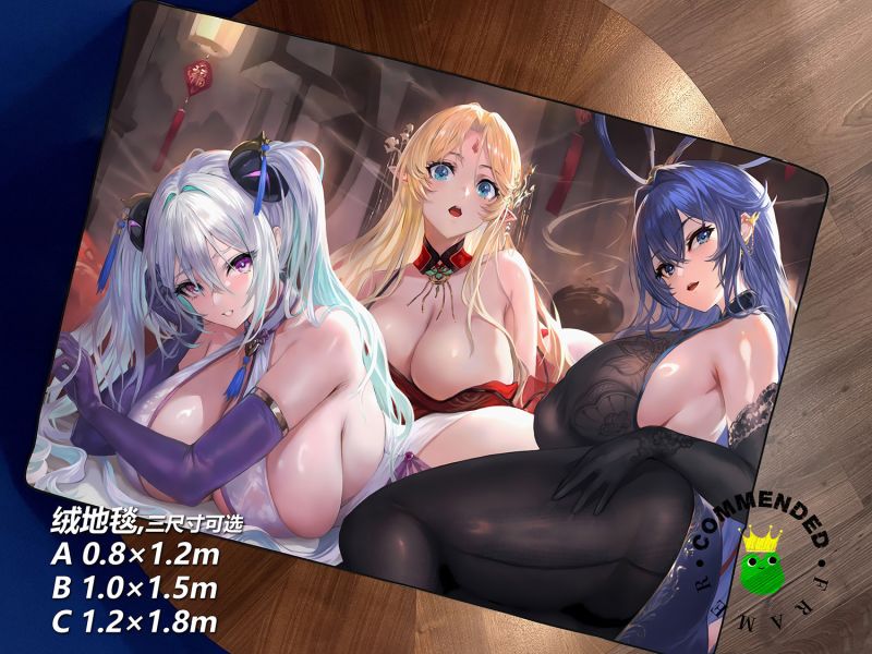 【海外代購】皇呱 《旗袍派對》 碧藍航線布列斯特、奇爾沙治、新澤西旗袍派對週邊裝飾畫 午睡毯 地毯 