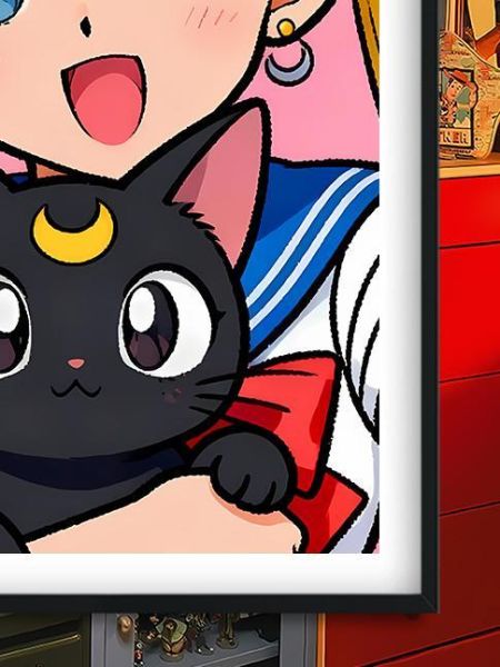 【海外代購】巴洛克 《貓咪月野兔》Sailor Moon美少女戰士水兵月月野兔倩妮迪公主動漫裝飾畫冰箱貼 