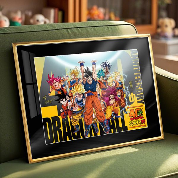 【海外代購】千鳥社 《七龍珠40週年》 龍珠40週年孫悟空超級賽亞人鳥山明野澤雅子簽名午睡毯地毯裝飾畫