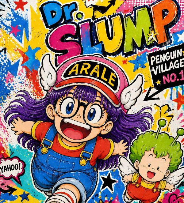 【海外代購】H2工作室《塗鴉阿拉蕾》鳥山明裝飾畫 