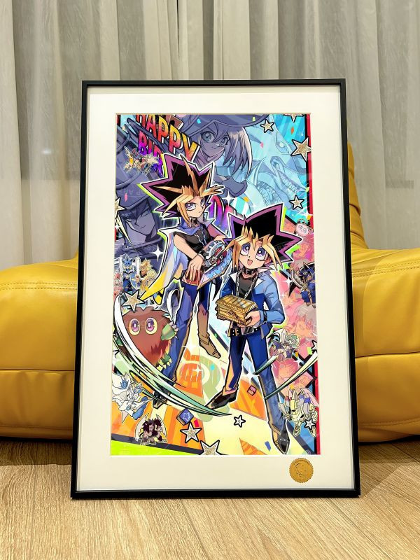 【海外代購】星空 《炫彩遊戲王》法老王黑魔導女孩武藤遊戲阿圖姆裝飾畫 