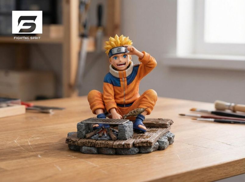 【預定】Fighting Sprit 火影童年鳴人吃烤魚 