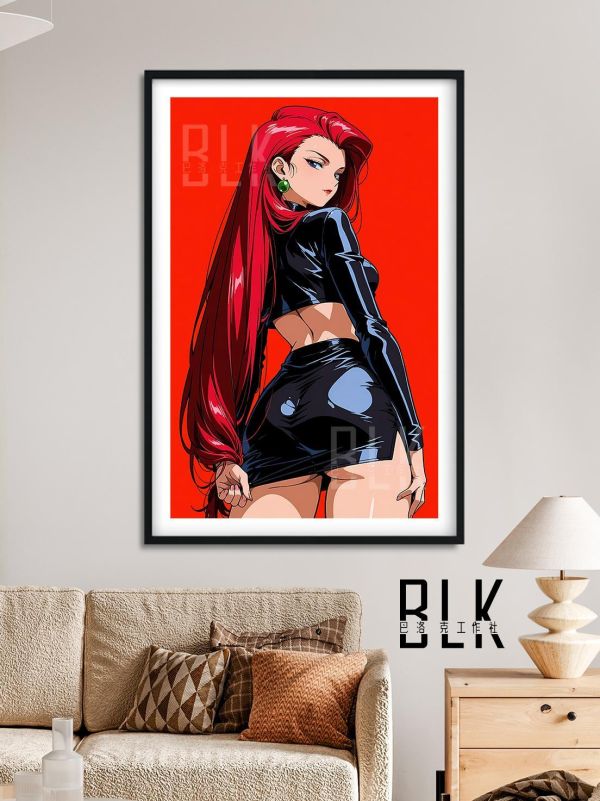 【海外代購】巴洛克 《回眸武藏》喵喵小次郎寶可夢神奇寶貝火箭隊皮卡丘動漫裝飾畫冰箱貼 