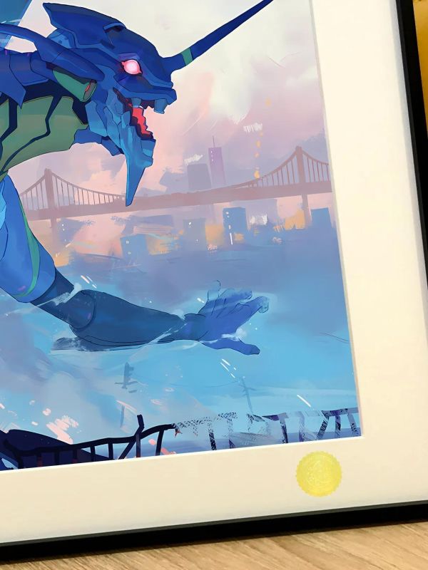 【海外代購】星空 《迷霧初號機》EVA新世紀福音戰士裝飾畫 