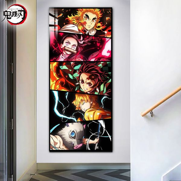 【海外代購】阿喵畫社 鬼滅之刃超長發光燈帶裝飾畫 