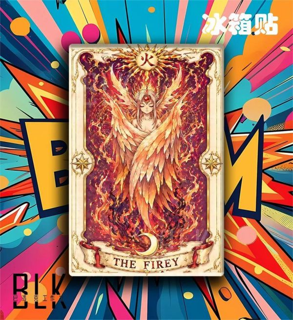 【海外代購】巴洛克《庫洛牌-火》百變小櫻庫洛牌系列裝飾畫冰箱貼 