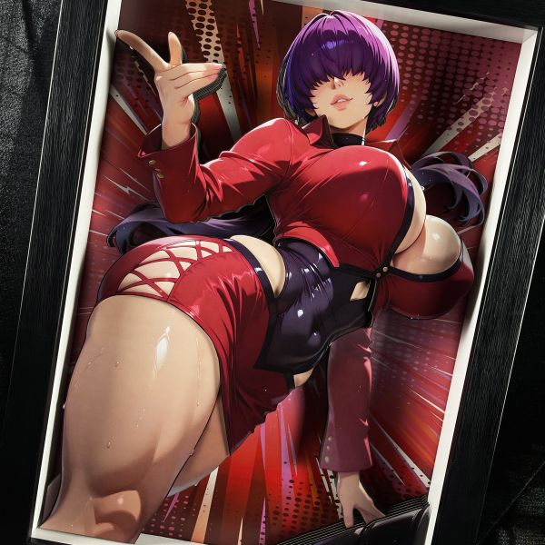 【海外代購】黑白畫映 B&W KOF Shermie 夏爾米 立體裝飾畫 