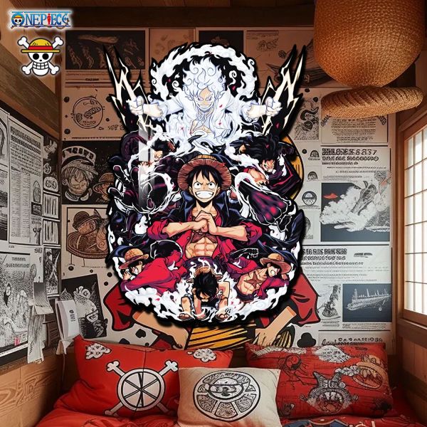 【海外代購】阿喵畫社 海賊王造景 路飛 前進之路！超大海賊王12k超清燈搭配異形裝飾畫 