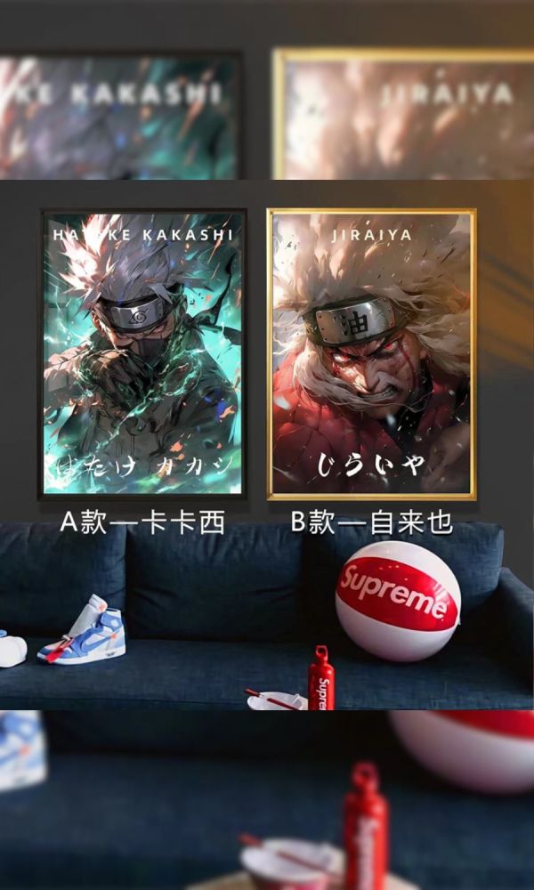 【海外代購】千鳥社 火影忍者 卡卡西 寫輪眼 自來也 裝飾畫 