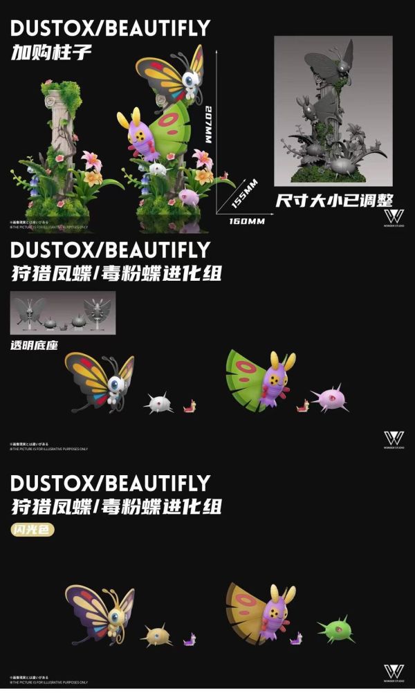 【預定】玩得Wonder 毒粉蛾＆狩獵鳳蝶進化組 