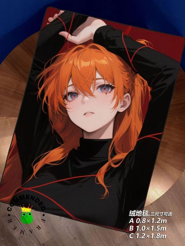 【海外代購】皇呱  《慵懶少女明日香》 二號機專屬駕駛慵懶少女明日香同人周邊裝飾畫 午睡毯 地毯 