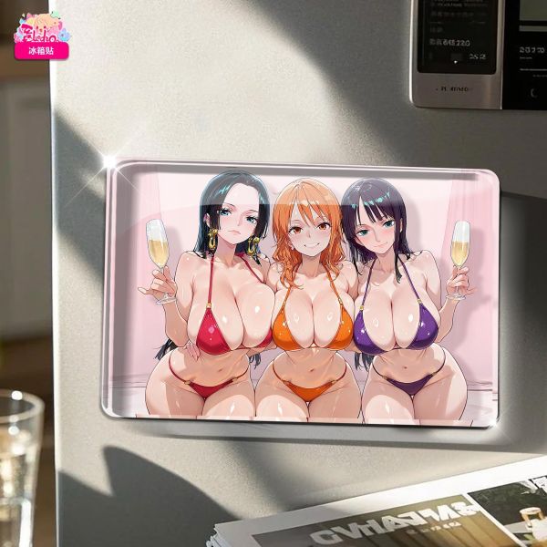 【海外代購】阿喵畫社 動漫冰箱貼第七十六彈 EVA海賊王 合輯高透亞克力磁吸冰箱貼 